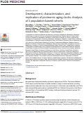 Cover page: Development, characterization, and replication of proteomic aging clocks: Analysis of 2 population-based cohorts