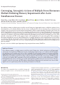 Cover page: Converging, Synergistic Actions of Multiple Stress Hormones Mediate Enduring Memory Impairments after Acute Simultaneous Stresses