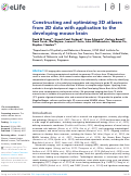 Cover page: Constructing and optimizing 3D atlases from 2D data with application to the developing mouse brain