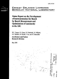 Cover page: Status Report on the Development of Instrumentation for Bunch by Bunch Measurement and Optimisation of Luminosity in the LHC