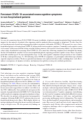 Cover page: Persistent COVID-19-associated neurocognitive symptoms in non-hospitalized patients