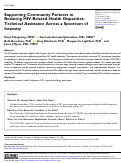 Cover page: Supporting Community Partners in Reducing HIV-Related Health Disparities: Technical Assistance Across a Spectrum of Intensity.