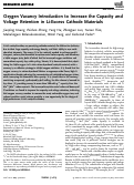 Cover page: Oxygen Vacancy Introduction to Increase the Capacity and Voltage Retention in Li‐Excess Cathode Materials