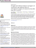 Cover page: Drought and child vaccination coverage in 22 countries in sub-Saharan Africa: A retrospective analysis of national survey data from 2011 to 2019