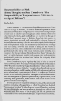 Cover page: Responsibility as Risk (Some Thoughts on Ross Chambers's "The Responsibility of Responsiveness: Criticism in an Age of Witness")