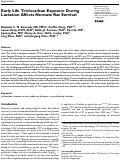 Cover page: Early Life Triclocarban Exposure During Lactation Affects Neonate Rat Survival