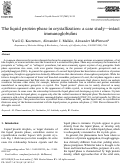 Cover page: The liquid protein phase in crystallization: a case study—intact immunoglobulins