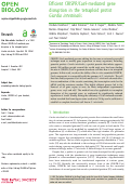 Cover page: Efficient CRISPR/Cas9-mediated gene disruption in the tetraploid protist Giardia intestinalis