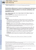 Cover page: Racial/ethnic differences in control of cardiovascular risk factors among type 2 diabetes patients in an insured, ambulatory care population