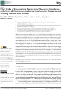 Cover page: Pilot Study of Personalized Transcranial Magnetic Stimulation with Spectral Electroencephalogram Analyses for Assessing and Treating Persons with Autism.