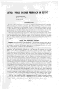 Cover page: Citrus Virus Disease Research in Egypt