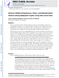 Cover page: Adverse childhood experiences, stress, and intimate partner violence among newlywed couples living with low incomes.