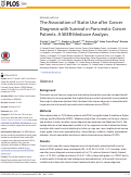 Cover page: The Association of Statin Use after Cancer Diagnosis with Survival in Pancreatic Cancer Patients: A SEER-Medicare Analysis