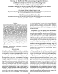 Cover page: Bee-ing In the World: Phenomenology, Cognitive Science,and Interactivity in a Novel Insect-Tracking Task