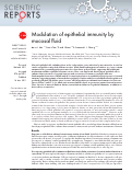 Cover page: Modulation of epithelial immunity by mucosal fluid