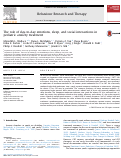 Cover page: The role of day-to-day emotions, sleep, and social interactions in pediatric anxiety treatment