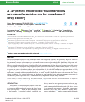 Cover page: A 3D-printed microfluidic-enabled hollow microneedle architecture for transdermal drug delivery