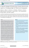 Cover page: A molecular phylogeny of Southeast Asian Cyrtandra (Gesneriaceae) supports an emerging paradigm for Malesian plant biogeography