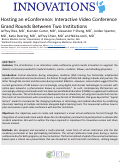 Cover page: Hosting an eConference: Interactive Video Conference Grand Rounds Between Two Institutions