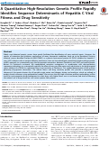 Cover page: A Quantitative High-Resolution Genetic Profile Rapidly Identifies Sequence Determinants of Hepatitis C Viral Fitness and Drug Sensitivity