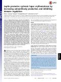 Cover page: Leptin promotes systemic lupus erythematosus by increasing autoantibody production and inhibiting immune regulation