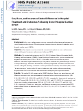 Cover page: Sex, race, and insurance status differences in hospital treatment and outcomes following out-of-hospital cardiac arrest