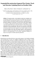 Cover page: Sequential Reconstruction Segment-Wise Feature Track and Structure Updating Based on Parallax Paths