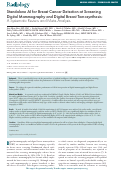 Cover page: Standalone AI for Breast Cancer Detection at Screening Digital Mammography and Digital Breast Tomosynthesis: A Systematic Review and Meta-Analysis.