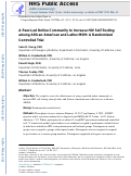 Cover page: A Peer-Led Online Community to Increase HIV Self-Testing Among African American and Latinx MSM: A Randomized Controlled Trial