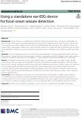 Cover page: Using a standalone ear-EEG device for focal-onset seizure detection