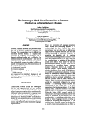 Cover page: The Learning  of Weak Noun Declension in German: Children vs. Artificial Network Models