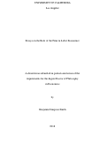 Cover page: Essays on the Role of the Firm in Labor Economics