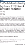 Cover page: Si and Ca Individually and Combinatorially Target Enhanced MC3T3-E1 Subclone 4 Early Osteogenic Marker Expression