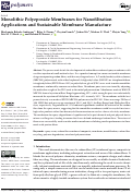 Cover page: Monolithic Polyepoxide Membranes for Nanofiltration Applications and Sustainable Membrane Manufacture.