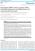 Cover page: Homozygous MESP1 knock-in reporter hESCs facilitated cardiovascular cell differentiation and myocardial infarction repair.