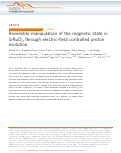 Cover page: Reversible manipulation of the magnetic state in SrRuO3 through electric-field controlled proton evolution