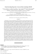 Cover page: Cloud Activating Properties of Aerosol Observed during CELTIC