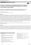 Cover page: Prevalence, Comorbidity, and Correlates of Psychiatric and Substance Use Disorders and Associations with HIV Risk Behaviors in a Multisite Cohort of Women Living with HIV