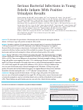 Cover page: Serious Bacterial Infections in Young Febrile Infants With Positive Urinalysis Results.