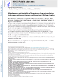 Cover page: Effectiveness and feasibility of three types of parent reminders to increase adolescent human papillomavirus (HPV) vaccination