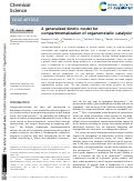 Cover page: A generalized kinetic model for compartmentalization of organometallic catalysis