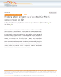 Cover page: Probing atom dynamics of excited Co-Mo-S nanocrystals in 3D