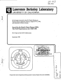 Cover page: Search for the Quark-Gluon Plasma (1989): The NA35 Experiment at the CERN SPS