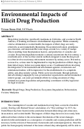 Cover page: Environmental Impacts of Illicit Drug Production