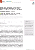 Cover page: Large-Scale Release of Campylobacter Draft Genomes: Resources for Food Safety and Public Health from the 100K Pathogen Genome Project