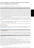 Cover page: Online adaptation and energy minimization for hardware recurrent spiking neural networks