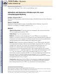 Cover page: Indications and outcomes of endoscopic CO2 laser cricopharyngeal myotomy