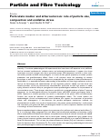 Cover page: Particulate matter and atherosclerosis: 
role of particle size, composition and oxidative stress