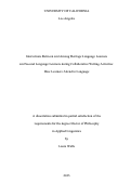 Cover page: Interactions Between and Among Heritage Language Learners and Second Language Learners During Collaborative Writing Activities: How Learners Attend to Language