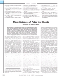 Cover page: Mass Balance of Polar Ice Sheets